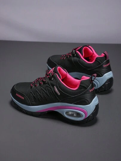 女士气垫户外徒步鞋，休闲大码厚底运动鞋，中老年妈妈鞋