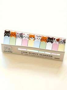 Animal Theme Sticky Notes: Mini Floral Cats Memo Pads, Cute Cartoon Black Cats Shaped Creative Memo Stickers, Suitable For Writing, Record Keeping, Indexing Bookmarks - Multicolor - View 3