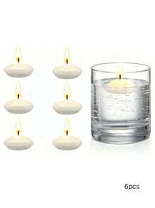 6 件/10 件/16 件小漂浮蜡烛，适合婚礼、节日和庆典的浪漫水蜡，闪光无烟石蜡，情人节漂浮蜡烛，婚礼装饰， - 多樣化香型 - 查看 3