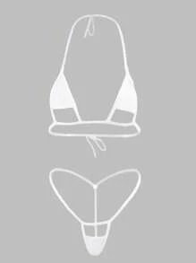 女士性感内衣双色蕾丝无肩带胸罩裆内裤性感套装