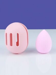 2 Pieces Of Cosmetic Sponge Bracket With Cosmetic Eggs, Double-Sided Breathable Silicone Cosmetic Mixer Protective Cover, Suitable For Travel Or Daily Life, Shatterproof Cosmetic Travel Box Is Quick-Drying And Easy To Carry. - Multicolor - View 20