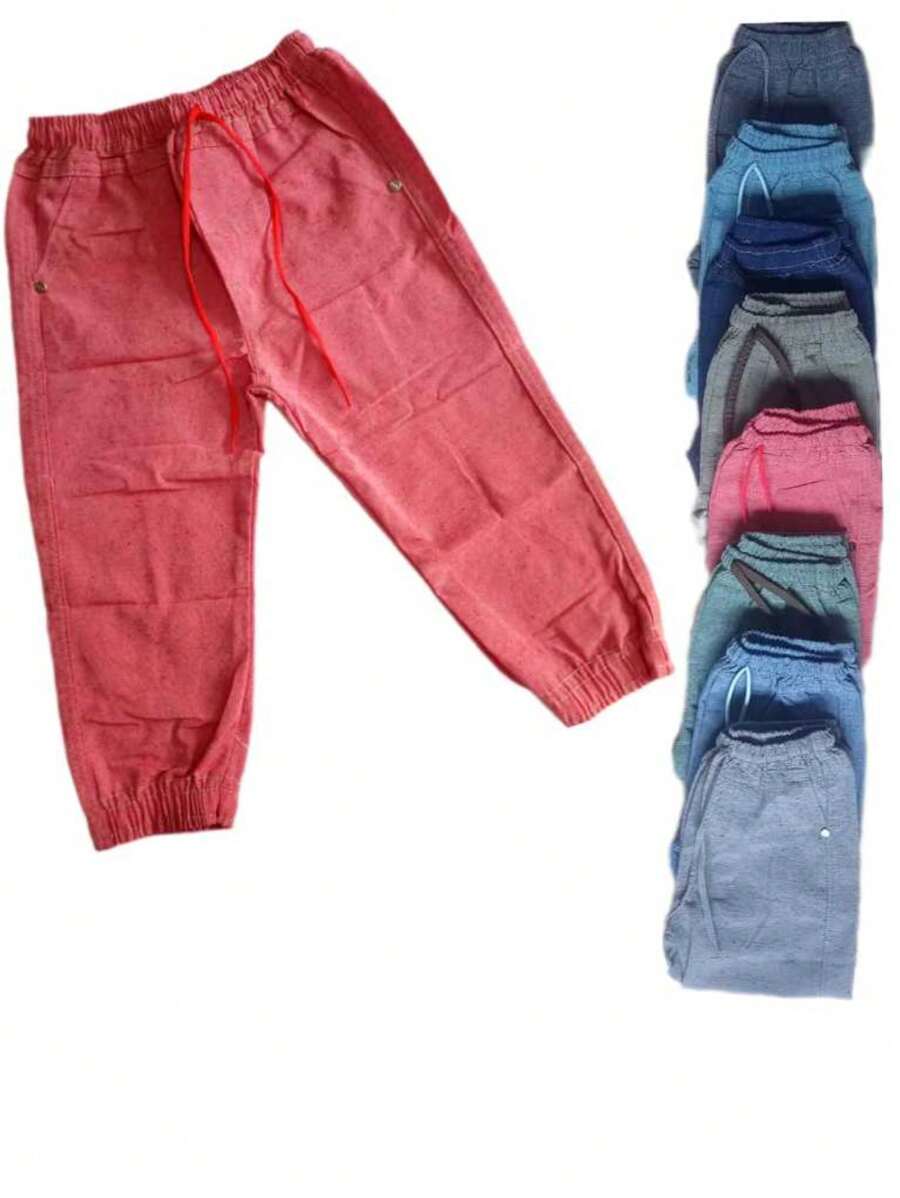 Boys' Lightweight Denim Pants Boys' Joggers - Đỏ - Xem 1