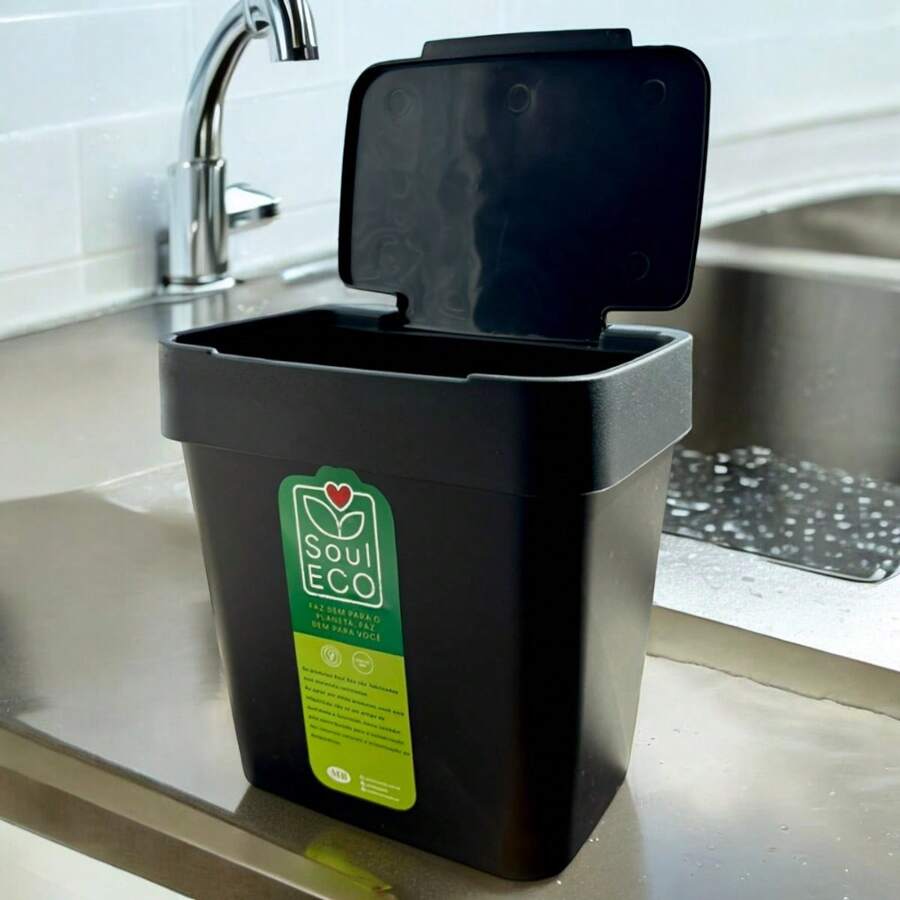 Kitchen Sink Trash Can 2.5 Liters - màu đen - Xem 1
