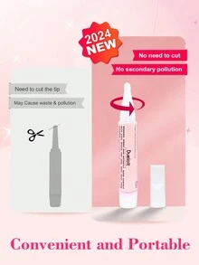 12支装专业美甲胶水套装，适用于指甲板、亚克力指甲板、按压式美甲片 - 大容量、超强粘性、快干持久、易于开启 - 粉色 - 查看 3