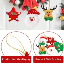 Đồ trang trí Giáng sinh Tuần lộc Người tuyết Cây thông Noel Cảnh trang trí, Hoạt hình Ông già Noel Nhồi bông Ngôi sao năm cánh Đồ trang trí treo nhỏ, Đồ trang trí treo Ông già Noel, Trang trí nhà cửa - Nhiều màu - Xem 8