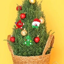 Đồ trang trí Giáng sinh Tuần lộc Người tuyết Cây thông Noel Cảnh trang trí, Hoạt hình Ông già Noel Nhồi bông Ngôi sao năm cánh Đồ trang trí treo nhỏ, Đồ trang trí treo Ông già Noel, Trang trí nhà cửa - Nhiều màu - Xem 10