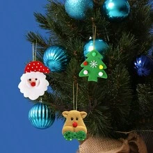 Đồ trang trí Giáng sinh Tuần lộc Người tuyết Cây thông Noel Cảnh trang trí, Hoạt hình Ông già Noel Nhồi bông Ngôi sao năm cánh Đồ trang trí treo nhỏ, Đồ trang trí treo Ông già Noel, Trang trí nhà cửa - Nhiều màu - Xem 9