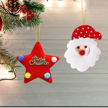 Đồ trang trí Giáng sinh Tuần lộc Người tuyết Cây thông Noel Cảnh trang trí, Hoạt hình Ông già Noel Nhồi bông Ngôi sao năm cánh Đồ trang trí treo nhỏ, Đồ trang trí treo Ông già Noel, Trang trí nhà cửa - Nhiều màu - Xem 5