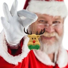 Đồ trang trí Giáng sinh Tuần lộc Người tuyết Cây thông Noel Cảnh trang trí, Hoạt hình Ông già Noel Nhồi bông Ngôi sao năm cánh Đồ trang trí treo nhỏ, Đồ trang trí treo Ông già Noel, Trang trí nhà cửa - Nhiều màu - Xem 6