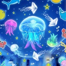 21 套电影，卧室夜灯，天花板，可爱夜灯投影仪，男孩女孩星空投影仪带定时器 360° 旋转，生日、圣诞节、托儿所、房间装饰 - 彩色 - 查看 9