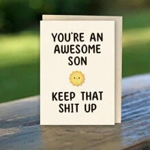 儿子生日贺卡，生日贺卡，给我儿子的，成人生日，儿子生日，任何年龄，周年纪念日生日贺卡，有趣的生日贺卡，圣诞节 - 多色 - 查看 1