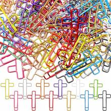 15/30/50Pcs High-Quality Cross Shaped Paper Clips With Metal Coating - Office Supplies, Paper Clips, File Holders, Bookmark Holders, Multi-Color - Multicolor - View 6