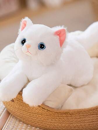 Molutian Gato de peluche realista de 50 cm de simulación 3D, juguete de gato abrazable, decoración de sofá, cojín, regalo de cumpleaños para niños y niñas, juguetes para bebés, juguetes de gato para niños