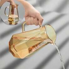 1.7 Liter/58oz Glass Pitcher With Lid Water Carafe Jug With Spout Handle For Hot/Cold Water Tea Beverage