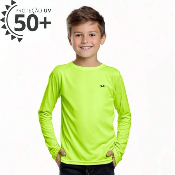 Camisas UV Infantil Termica - 2 a 16 anos - Masculino Juvenil - Menino - bebe - Blusa UV