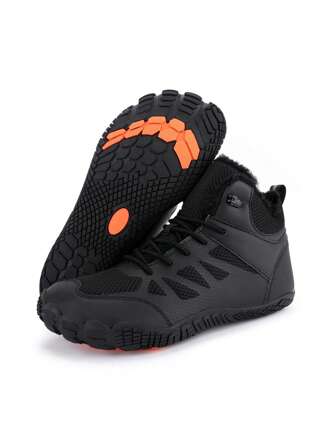Men Hiking Shoes Non-Slip Breathable Running Shoes Waterproof Snow Boots Warm Casual Sneakers For Outdoor Warm Fur Male Snow Boots