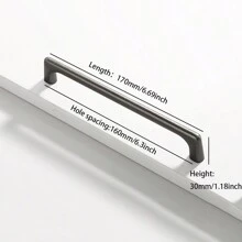 Fanruier 5 CHIẾC Tay nắm đồ nội thất màu đồng nâu cổ điển và màu niken cổ tối giản 96,128,160,192mm Khoảng cách tâm lỗ, tủ, ngăn kéo, tủ quần áo, tay nắm cửa - Nhiều màu - Xem 12