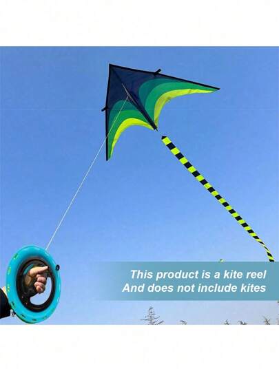 1 Stück (mit 100m/150m/200m Leine) Profi Outdoor Drachenleine Aufroller Aufwickler Griff Rad mit Flug Leine, Drachenseil Spule