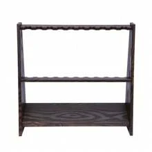 ZhdnBhnos LINSIE Billiard Cue Rack Wooden Pool Stick Stand Cue Holder Billiards Club 10 Holes Pool Stick Holder Floor Standing Golf Clubs Billiard Rods Bracket Shelf The Best Gift/Present For Family&Friends Happy Christmas - Brown - View 11