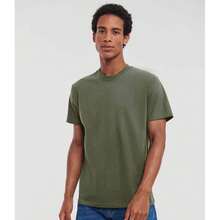 Russell Mens Ringspun Cotton Classic T-Shirt (Olive Green) - Olive Green - View 3