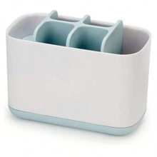 Caixa de armazenamento de escova de dente rede múltipla - Azul e Branco - Visão 8