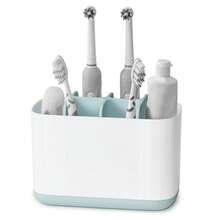 Caixa de armazenamento de escova de dente rede múltipla - Azul e Branco - Visão 5