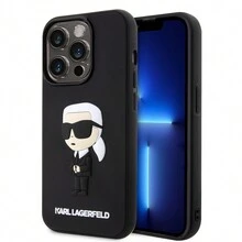 Karl Lagerfeld Funda con Diseño 3D para iPhone 15 Pro Max en Color Negro - Negro - Ver 1