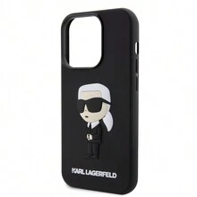 Karl Lagerfeld Funda con Diseño 3D para iPhone 15 Pro Max en Color Negro - Negro - Ver 6