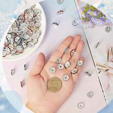 30 件 12 毫米混色波浪水晶珠隔珠适用于 DIY 珠宝制作笔手链工艺配件 - 浪邊鑽圈 - 查看 6