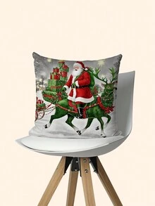 4 vỏ gối polyester nhung ngắn phong cách Giáng sinh mới, vỏ gối sofa - Nhiều màu - Xem 6