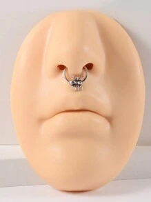 1 pieza Pendiente de cartílago, hélix, oreja tragus, nariz de acero inoxidable con diseño de araña, murciélago, serpiente, estrella