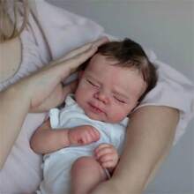 19 Inch Lifelike Reborn Baby Doll, 3D Painted Skin With Visible Veins Vinyl Four Limbs, Handmade Art Doll Just Like A Real Baby - Collectible Art Doll Christmas Gift/Birthday Gift/Thanksgiving Gift - 白色 - 查看 2