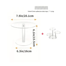 1/3/6 pièces Support à gâteau en acrylique, présentoir rond transparent pour cupcakes pour table de dessert, support surélevé pour gâteaux, desserts, cupcakes, bonbons pour mariage, événement, anniversaire, support pour cupcakes, desserts, gâteaux, pizza, cuisine, cadeau de Noël