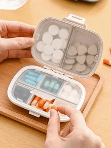 2Pcs/1Pc Travel Pill Box, Portable Medicine Organizer For Camping & Hiking - 8 Compartments, Pocket-Sized, Secure Storage For Daily Doses, Vitamins And Supplements, Easy To Carry And Use Travel Essentials, Travel Organizer For Beach, Summer Vacation Back To School School Supplies Holiday Holiday Essentials Accessories Mini Perfume For Women Perfume For Men Perfume Bottle - Multicolor - View 7