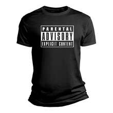 Playera Parental Advisory Content Contenido Explícito Música Algodón - Negro - Ver 1