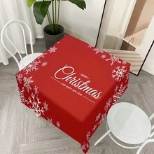 1 khăn trải bàn tiệc Giáng sinh, khăn trải bàn bằng polyester chống trượt bền, khăn trải bàn hình chữ nhật có thể giặt bằng máy, dùng để trang trí và ăn mừng ngày lễ, trang trí nhà cửa, quà tặng Giáng sinh - Nhiều màu - Xem 14