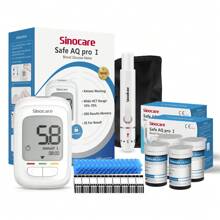 Sinocare AQ PRO I Diabetes Testing Kit Blood Glucose Monitor With 100 Test Strips Fullset In Mmol/L - Multicolor - View 2