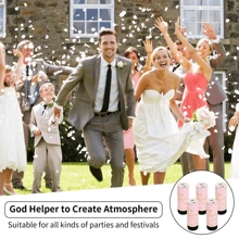 4/5 khẩu pháo hoa giấy sinh nhật có ống hoa cầm tay và ruy băng cho tiệc sinh nhật, trang trí tụ họp. Pháo hoa giấy mừng cưới, Pháo hoa giấy nhiều màu để tiết lộ giới tính, đồ dùng cho ngày lễ tình nhân, tiệc sinh nhật, đám cưới, tiệc tắm, phụ kiện tiệc, giáng sinh - trắng - Xem 9