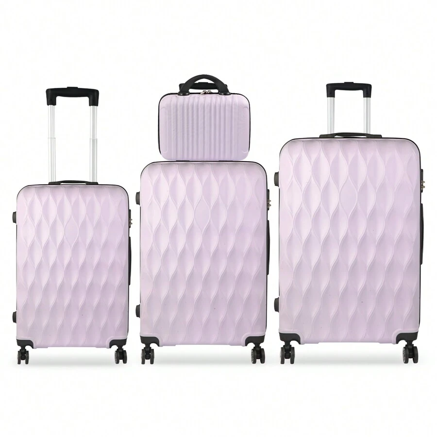4PCS Travel Luggage Suitcase Set Luggage Set Travel Suitcase Suitcases Suit Case Durable - Purple - View 1