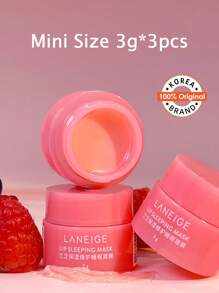 Laneige Mặt nạ ngủ mini 3g*3 miếng, hương dâu, giàu vitamin C chống oxy hóa, nuôi dưỡng và dưỡng ẩm, son dưỡng môi, mỹ phẩm Hàn Quốc, bộ quà tặng. - 3g * 3 cái - Xem 2