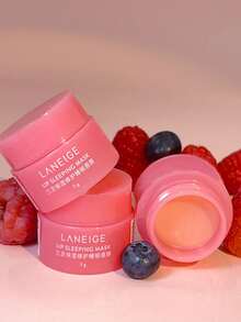 Laneige Mặt nạ ngủ mini 3g*3 miếng, hương dâu, giàu vitamin C chống oxy hóa, nuôi dưỡng và dưỡng ẩm, son dưỡng môi, mỹ phẩm Hàn Quốc, bộ quà tặng. - 3g * 3 cái - Xem 7