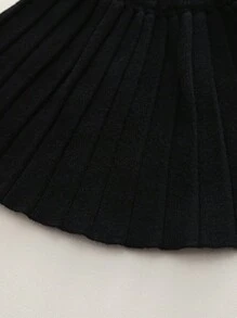 2 件套年轻女孩针织毛衣开衫和裙子套装，秋冬装