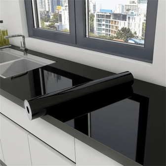 1 卷光面图案壁纸撕下并粘贴防水防油墙贴，适用于厨房橱柜、家具、家居装饰 15.7 英寸 x 196.85 英寸