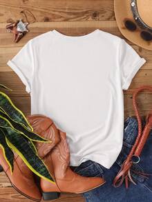 هدايا لصديقتك/زوجتك، هدايا عيد الحب، هدايا المخصصة، هدايا عيد الميلاد المخصصة، تي شيرتات نسائية مخصصة - أضف نصك/صورك الخاصة (بيانات/شعارات/شعارات الحياة/الكلمات المفضلة/نكات الإنترنت) لتصميم تي شيرتات مطبوعة شخصية، أحب التي شيرتات، أحب القمصان، هدايا الذكرى السنوية، هدايا عيد الحب، هدايا عيد الميلاد، هدايا الزفاف، هدايا أفضل صديق. - أبيض - مشاهدة 5