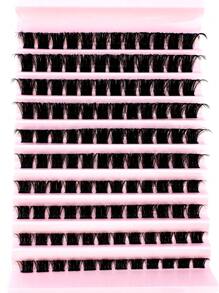 8-16mm D-Curl Fluffy 3D Segmented False Eyelashes DIY Natural Individual Lashes Makeup Tools, Soft & Natural, Easy To Use Lash Clusters, Individual Lashes - Black - View 6