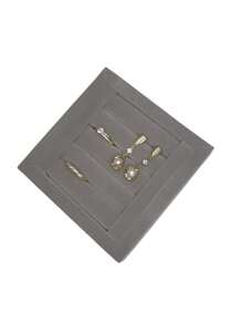 Mini Velvet Tray For Ring And Earring - Xám - Xem 2