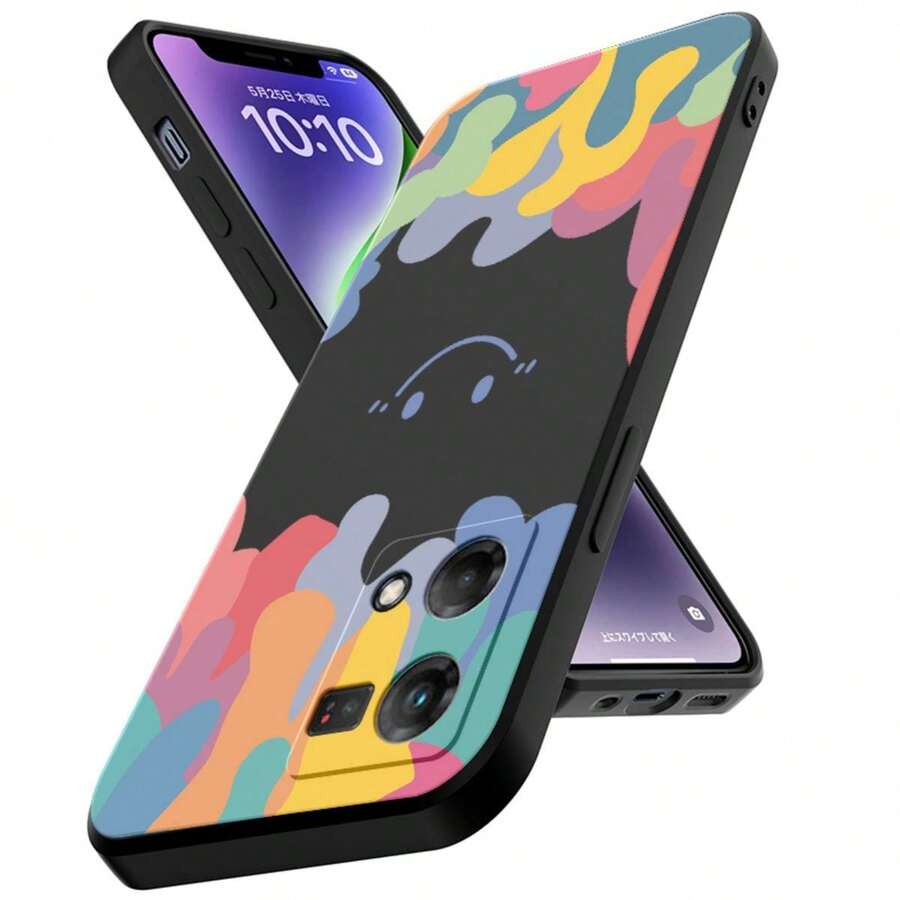 Funda Anti-queda Tpu Protectora Case Para OPPO Reno 7 4G + Cuerda - Negro - Ver 1