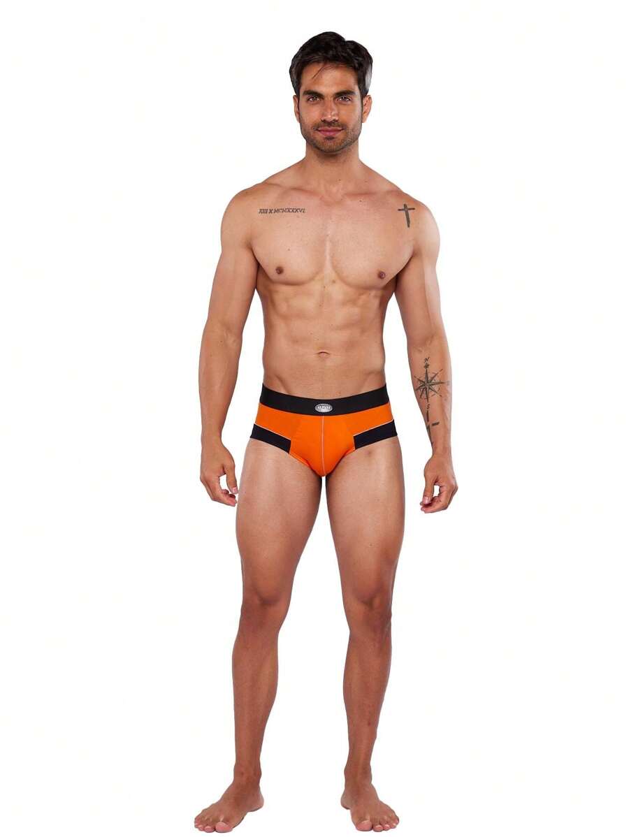 Men's Trusa Style Boxer Shorts, Cotton - Lycra, With Breathable And Adjustable Technology - Alfani Underwear - 橘色 - 查看 1