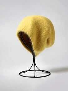 1pc Women Ribbed Beanie Knitted Hat Stretchy Warm Hat Winter Soft And Light Cuffed Skull Plain Daily Unisex Cuffed Beanie Snow Ski Running - Knitted Hat - View 18