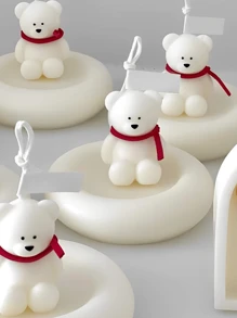 1pc 3D Teddy Bear Silicone Mold para artesanato DIY - Gesso artesanal e fabricação de velas, ornamentos decorativos, ideia de presente | Ferramentas e suprimentos para artesanato